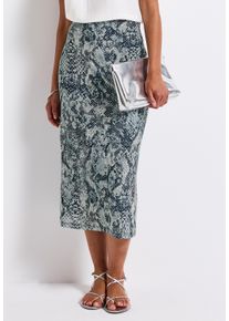 Street One Damen Midirock "PEPICA"arona blau, casual, Gr. 42, gemustert, Web, Obermaterial: 95% Polyester, 5% Elasthan. Futter: 100% Viskose, Röcke,
