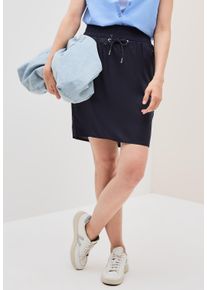 Cecil Damen Minirockurban dunkelblau, casual, Gr. XL, unifarben, Web, Obermaterial: 100% Viskose, Röcke, mit Kordelzug und elastischem Bund