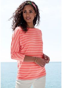Vivance 3/4-Arm-Shirt 'mit modischer Streifenstruktur' mehrfarbig Gr. 32/34 für Damen. Mit Rundhals. Loose Fit