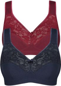 SuSa Damen Bügelloser BH "Baumwoll BH Basic", Gr. 85rubyrot twilight, Obermaterial: 76% Baumwolle, 18% Polyamid, 6% Elasthan, unifarben, Basic, BHs,