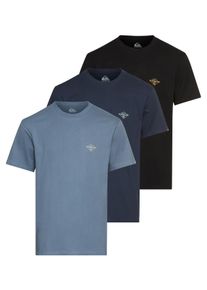 Quiksilver Herren T-Shirt "DIAMONDS BEST SHORT SLEEVE TEE PACK3 YM"schwarz, navy, shadow blau, sportlich, Gr. XL, Obermaterial: 100% Baumwolle, Shirts