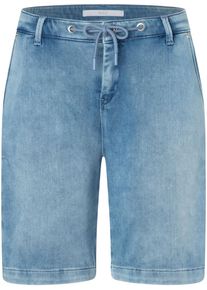 MAC Damen Shorts "JOG ́N SHORT"stormy fancy blau, casual, Gr. 42, unifarben, Web, Obermaterial: 49% Baumwolle, 40% Lyocell, 9% Polyester, 2% Elasthan,