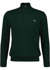 Gant Herren Troyer "CLASSIC COTTON HALF ZIP", grün, casual, Gr. S, Strick, Obermaterial: 100% Baumwolle, Pullover, mit gerippten Details