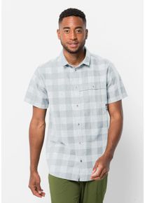 Jack Wolfskin Herren Funktionshemd "HIGHLANDS SHIRT M", blau, Gr. S, OBERSTOFF: 55% HANF, 45% BAUMWOLLE, Hemden