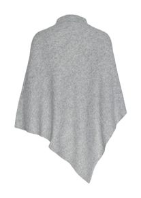 Pieces Damen Strickponcho "PCFORTUNA HIGH NECK PONCHO NOOS BC", grau, modisch, unifarben, Strick, Feinstrick, Obermaterial: 55% Polyester, 25%