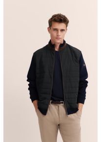 Bugatti Herren Sweatjacke, blau, casual, Gr. XXL, unifarben, Sweatware, 80% Baumwolle, 20% Polyester, Sweatjacken, mit Materialmix