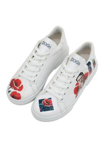 DOGO Damen Sneaker "Ace Low-Top Sneaker The Wise Owl Damen Sneaker", Gr. 38, rot, Lederimitat, casual, Schuhe, Vegan
