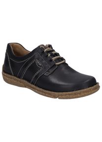 Josef Seibel Damen Schnürschuh "NEELE 44", Gr. 35, schwarz, Leder, casual, Schuhe, mit dezenten Kontrast-Details