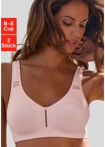 Petite Fleur Damen T-Shirt-BH, Gr. 80, rosa, Jersey, Obermaterial: 95% Baumwolle, 5% Elasthan, Basic, BHs, ohne Bügel aus Baumwolle