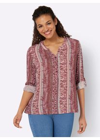 Inspirationen Damen Schlupfbluse, rosa, Gr. 36, gemustert, mehrfarbig, Paisley, bedruckt, 100% Viskose, Blusen