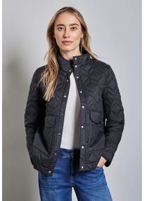 Street One Damen Steppjacke, blau, casual, Gr. 46, unifarben, Stoff, Obermaterial: 100% Polyester; Futter: 100% Polyester, Jacken, mit aufgenähten
