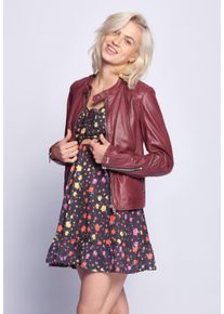 Maze Damen Lederjacke "Lindsay", rot, Gr. XS, Obermaterial: 100% Lammleder / Futter: 100% Polyester, Jacken