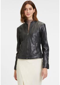 Mauritius Damen Lederjacke "GWMarlie W24", schwarz, modisch, Gr. XXL, unifarben, Obermaterial: 100% Schafsleder. Futter: 100% Baumwolle. Ärmelfutter: