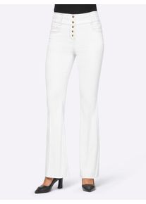 Heine Damen Bequeme Jeans, weiß, Gr. 22, unifarben, 96% Baumwolle, 4% Elasthan, Jeans