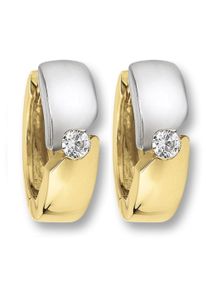 ONE ELEMENT Damen Paar Creolen "Zirkonia Ohrringe Creolen aus 333 Gelbgold", Damen,mit Zirkonia, Gelbgold 333-Gold, gold, Gelbgold 333, Gold,