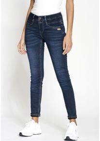 Gang Damen Skinny-fit-Jeans "94MORA", blau, casual, Gr. 32, Denim/Jeans, Obermaterial: 67% Baumwolle, 29% Polyester, 4% Elasthan, Jeans, mit