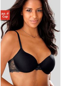 Lascana Damen Schalen-BH "Vittoria", Gr. 75, schwarz, Spitze, Obermaterial: 84% Polyamid (TACTEL), 16% Elasthan (LYCRA), Basic, BHs, mit Bügel und