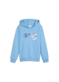 Puma Kinder Trainingspullover "Manchester City ftblNRGY Hoodie Jugendliche", blau, Gr. 116, 100% Baumwolle, Pullover