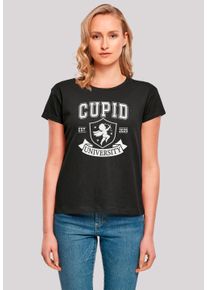 F4NT4STIC Damen T-Shirt "Cupid University Valentinstag", schwarz, casual, Gr. XXL, Obermaterial: 100% Baumwolle, Shirts, Premium Qualität