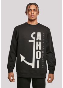 F4NT4STIC Herren Kapuzenpullover "Ahoi Anker Knut & Jan Hamburg", schwarz, casual, Gr. XL, Obermaterial: 50% Baumwolle, 50% Polyester, Pullover, Print