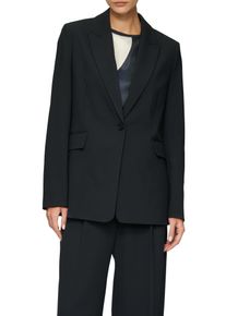 Damen Longblazer, blau, klassisch, Gr. 38, s.Oliver BLACK LABEL, Web, Obermaterial: 47% Polyester, 47% Viskose, 6% Elasthan. Futter: 100% Polyester,