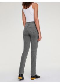 Damen Cordhose, grau, Gr. 46, Linea Tesini BY HEINE, unifarben, 98% Baumwolle, 2% Elasthan, Hosen