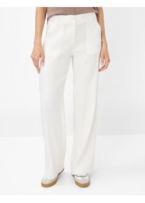 Brax Damen Culotte "Style MAINE", weiß, Gr. 42, 59% Leinen, 19% Baumwolle, 19% Viskose, 3% Elasthan, Hosen