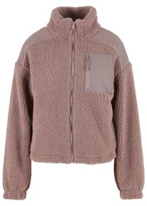 Urban Classics Damen Winterjacke "Urban Classics Damen Ladies Sherpa Mix Jacket", rosa, klassisch, Gr. S, unifarben, 100% Polyester, Jacken