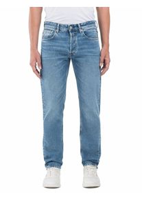 Replay Herren Straight-Jeans "GROVER", blau, casual, Gr. 34, Denim/Jeans, Obermaterial: 100% Baumwolle, Jeans, in vielen verschiedenen Waschungen,
