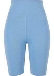 Urban Classics Damen Stoffhose "Urban Classics Damen Ladies High Waist Cycle Shorts", blau, Gr. 4XL, unifarben, 95% Baumwolle, 5% Elasthan, Hosen