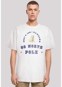 F4NT4STIC Herren T-Shirt "Eisbär", weiß, casual, Gr. XS, Obermaterial: 100% Baumwolle, Shirts, Print