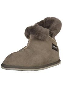Shepherd Damen Hausschuh "Shepherd Hausschuhe Leder", Gr. 41, grau, Leder, casual, Schuhe