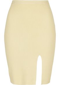 Urban Classics Damen Sommerrock "Urban Classics Damen Ladies Rib Knit Skirt", gelb, Gr. 5XL, unifarben, 35% Polyacryl, 35% Viskose, 30% Polyamid,