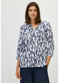 Cecil Damen Shirtbluse, weiß, casual, Gr. M, gemustert, Stoff, 100% Viskose, Blusen, aus softer Viskose