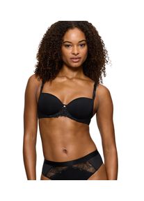 Triumph Damen Balconnet-BH "Wild Azalea Florale WHP", Gr. 90, schwarz, Microtouch, Obermaterial: 57% Polyester, 27% Polyamid, 16% Elasthan,