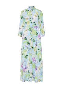 Y.A.S Damen Hemdblusenkleid "YASSAVANNA LONG SHIRT DRESS"clear sky aop:alicca, modisch, Gr. L, bedruckt, Web, Obermaterial: 100% Viskose, Kleider,
