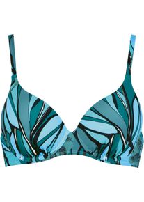 Naturana Damen Bügel-Bikini-Top "Beautiful Beaches"emerald multicolor, modisch, Gr. 44, mehrfarbig, bedruckt, Polyamid, Elasthan, Bikini-Oberteile,