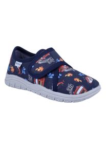 Richter Kinder Hausschuh "Mailo WMS: Mittel", Gr. 29nautical pr.firebrig feuerwehr, Baumwolle, kontrastfarbene Details, klassisch, Schuhe, Klettschuh
