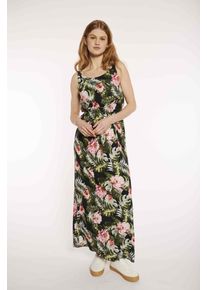 Haily's HAILY’S Damen Maxikleid "LG V DR Do44ris"7604 schwarz palm, feminin, Gr. L, gemustert, Web, Obermaterial: 100% Viskose, Kleider