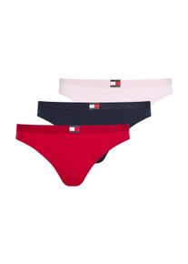 Damen String "3 PACK FLAG THONG (EXT. SIZE)", Tommy Hilfiger Underwear, Gr. XLprimary rot, l pink rib, navy, Jersey, Obermaterial: 95% Baumwolle, 5%