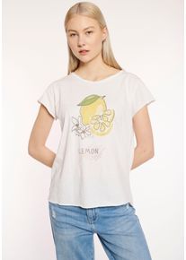 Haily's HAILY’S Damen T-Shirt "SS C TP Sv44enja"8005 lemon, feminin, Gr. S, bedruckt, Jersey, Obermaterial: 100% Baumwolle, Shirts