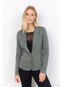 soyaconcept Damen Kurzblazer "SC-DANIELA 1"misty, modisch, Gr. M, unifarben, Web, Obermaterial: 73% Polyester, 24% Viskose, 3% Elasthan, Blazer