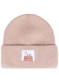 Damen Beanie, beige, modisch, Capelli New York, unifarben, Kunstfaser, Mützen, mit ikonischem Comic-Charakter