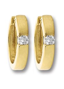 ONE ELEMENT Damen Paar Creolen "Zirkonia Ohrringe Creolen aus 333 Gelbgold", Damen,mit Zirkonia, Gelbgold 333-Gold, gold, Gelbgold 333, Gold,