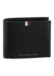 Tommy Hilfiger Geldbörse "TH PREM LEA CC FLAP AND COIN", schwarz, Leder, unifarben, klassisch, Kleinlederwaren, Men Geldbeutel, Portemmonnai mit