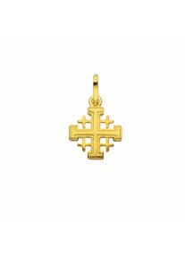 Adelia´s ADELIA ́S Damen Ketten-Anhänger "Damen & Herren 585 Gold Kreuz Anhänger Jerusalem", Damen, Gelbgold 585-Gold, gold, Gelbgold 585, Gold,