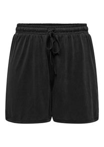 Only Damen Shorts "ONLHANNAH STRING SHORTS JRS", schwarz, modisch, Gr. S, unifarben, Obermaterial: 67% Viskose, 33% Polyester, Hosen