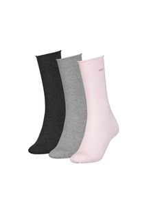 Damen Socken "CK WOMEN SOCK 3P ROLL TOP", Calvin Klein Jeans, pink, Baumwollmischung, Socken, Mit kleinem Rollrand, Einheitsgröße passend von Gr.