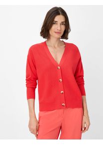 Brax Damen Cardigan "Style ANIQUE", rot, Gr. 48, 72% Viskose, 28% Polyamid, Strickjacken