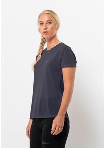 Jack Wolfskin Damen T-Shirt "VONNAN S/S T W", grau, Gr. XXL, 100% POLYESTER, Shirts